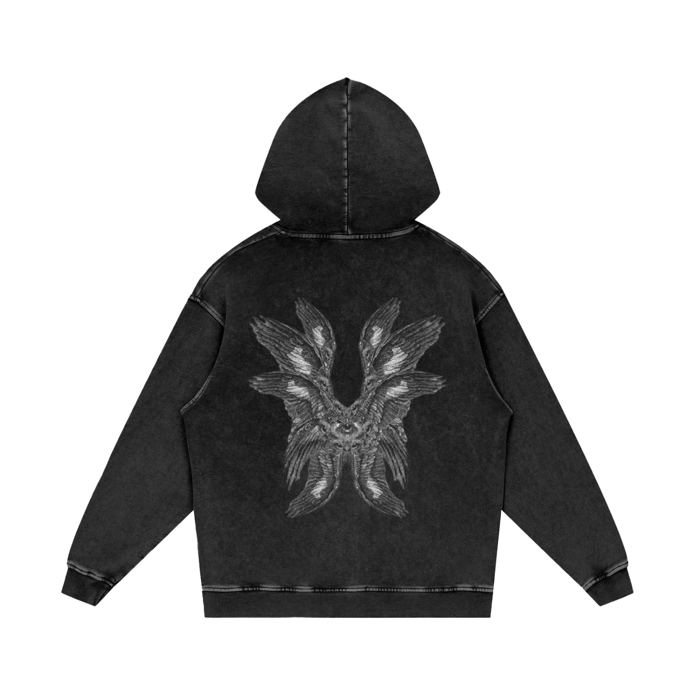Seraphim Angel Acid Wash Hoodie