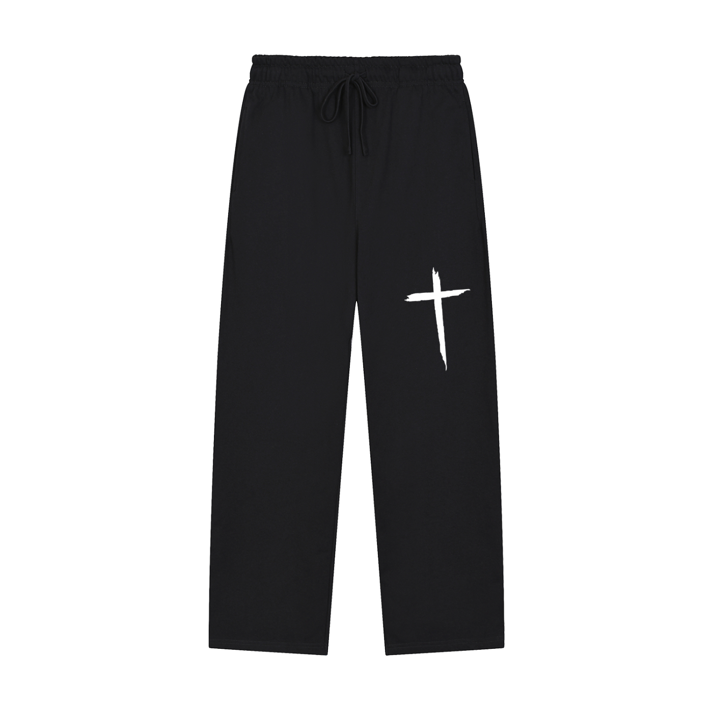 Black Cross Baggy Sweatpants